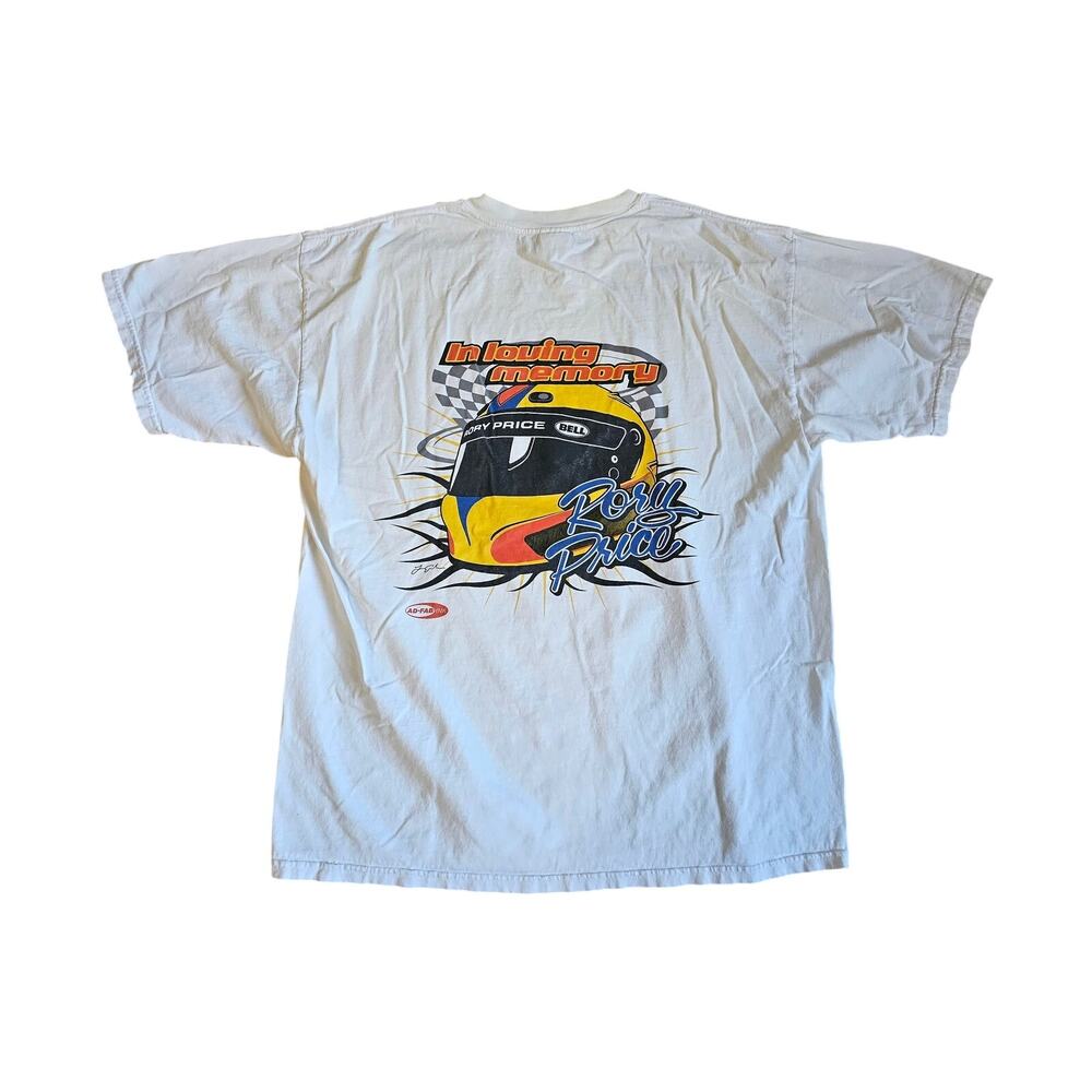 Rory Price Memorial White yellow Red Double Sided T-shirt XL